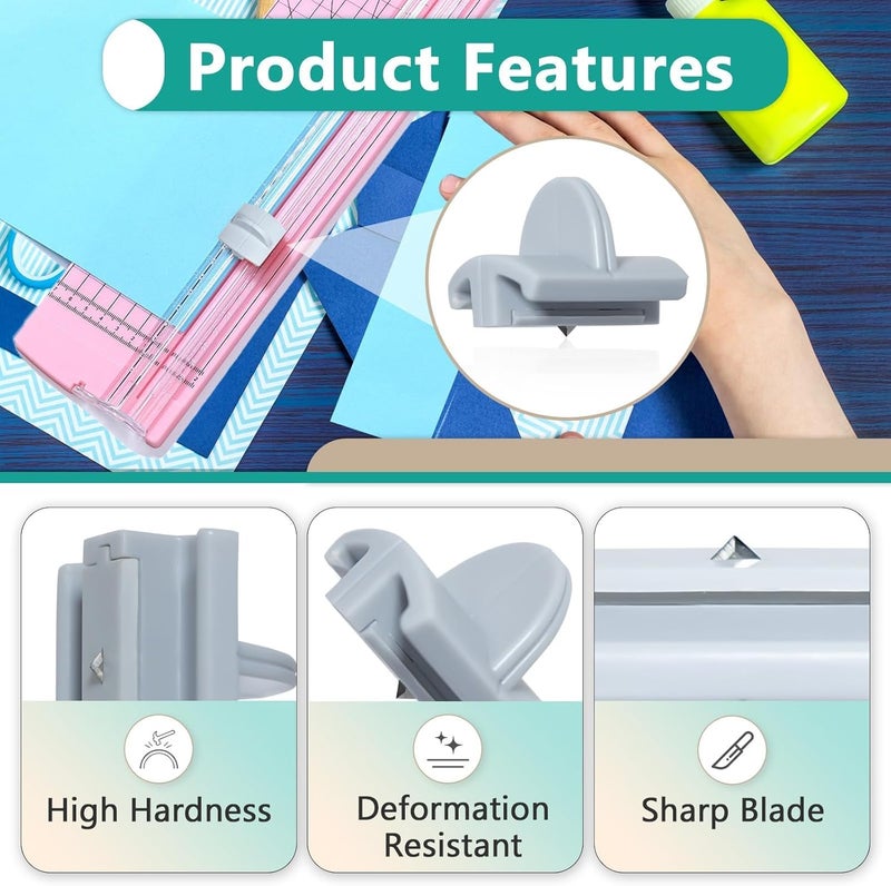 Gfdoso 6 Pcs 157400-1001 Paper Trimmers Blades Replacement for Fiskars Blades, Compatible with 12" Portable Paper Cutter Style I Blade 1968701005, Grey - Image 5
